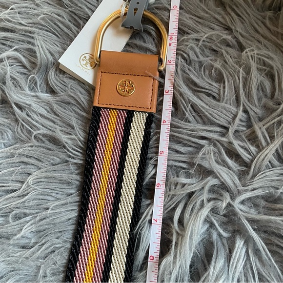 TORY BURCH multi-colored striped webbing belt - Picture 5 of 9